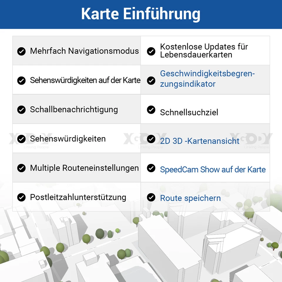 2025 XGODY 9 Zoll GPS Navi Navigation für Auto LKW PKW Navigationsgerät LKW PKW - Bild 3 von 4
