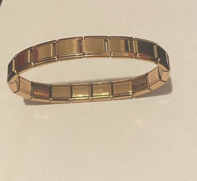 New Rose Gold 18 Links Classic Italian Bracelet Fits Any 9mm Nomination Charms