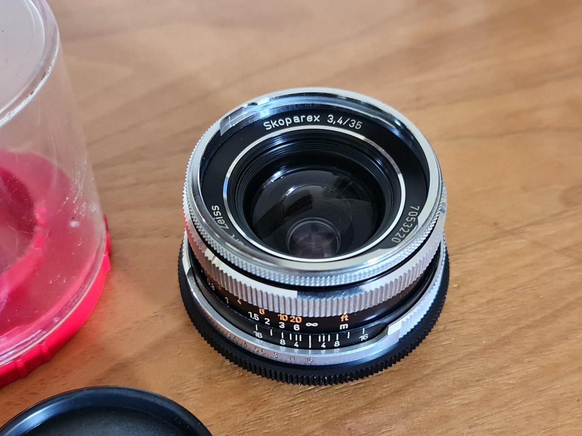 Objectif Photo Vintage Carl Zeiss Skoparex 35mm F/3.4 - Ouverture Fixe, Monture Skoparex - Filtre 49mm