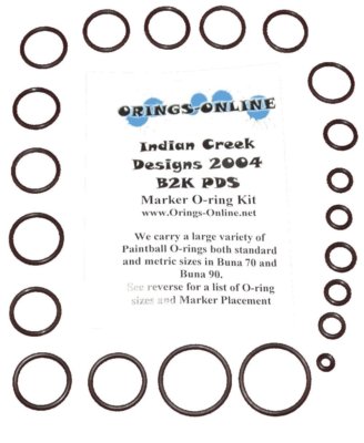 Indian Creek Designs ICD 2004 B2K PDS Paintball Marker O-ring Kit x 2 rebuilds