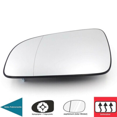 Spiegelglas Außenspiegel links asphärisch beheizbar Opel Astra H bis BJ 09/2009