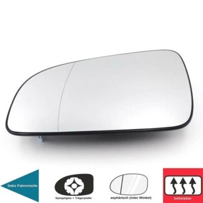 QSPARTS Spiegelglas Außenspiegel links asphärisch beheizbar Opel Astra H bis BJ 09/2009