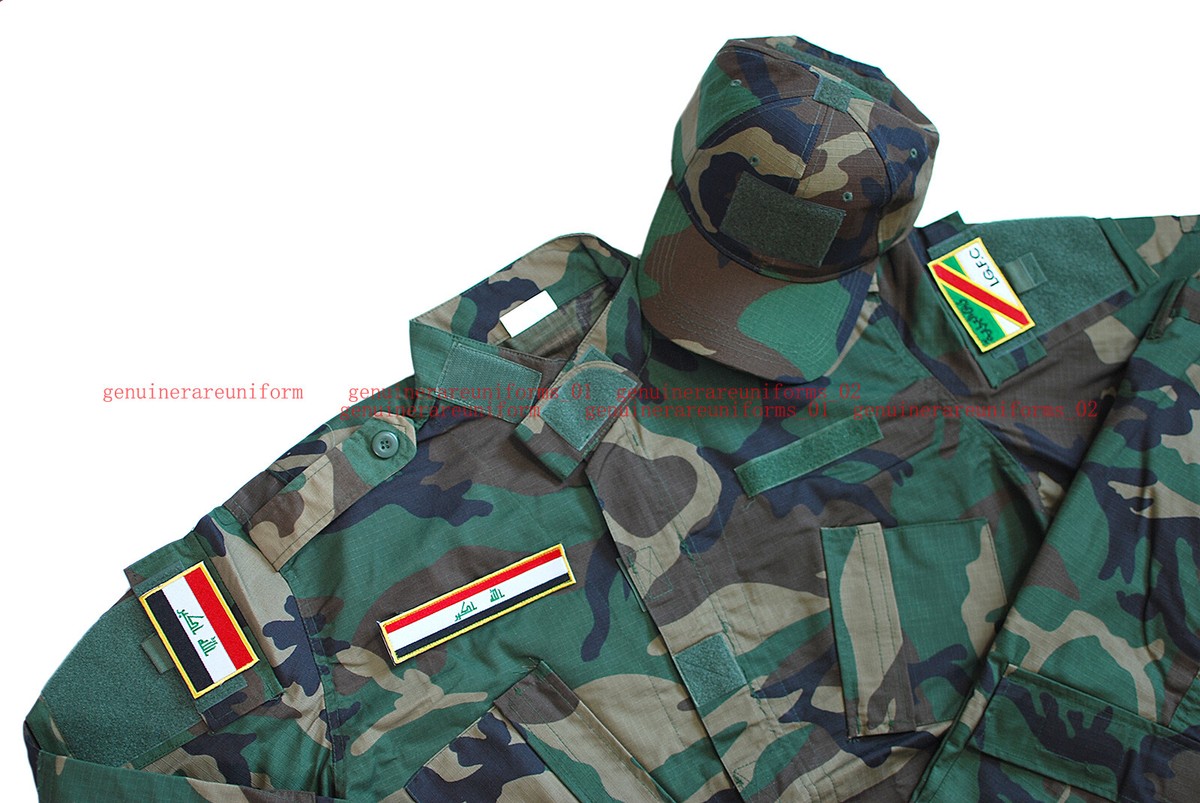 Rare Genuine Middle East Iraqi Army Woodland Camo Uniforms