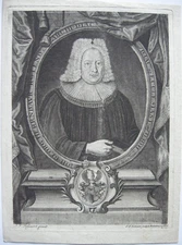 Johann Georg Herrnbaur Lutheran theologian Rothenburg/o. T Orig Etching 1700