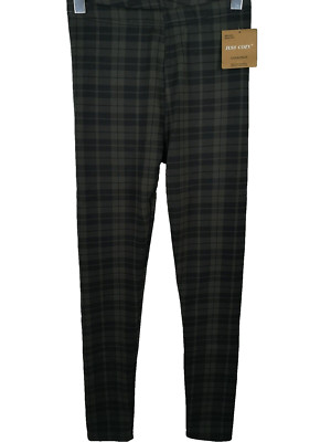 New Just Cozy women's Pants Leggings Size XS  4 Way Stretch Plaid Lined Pull On