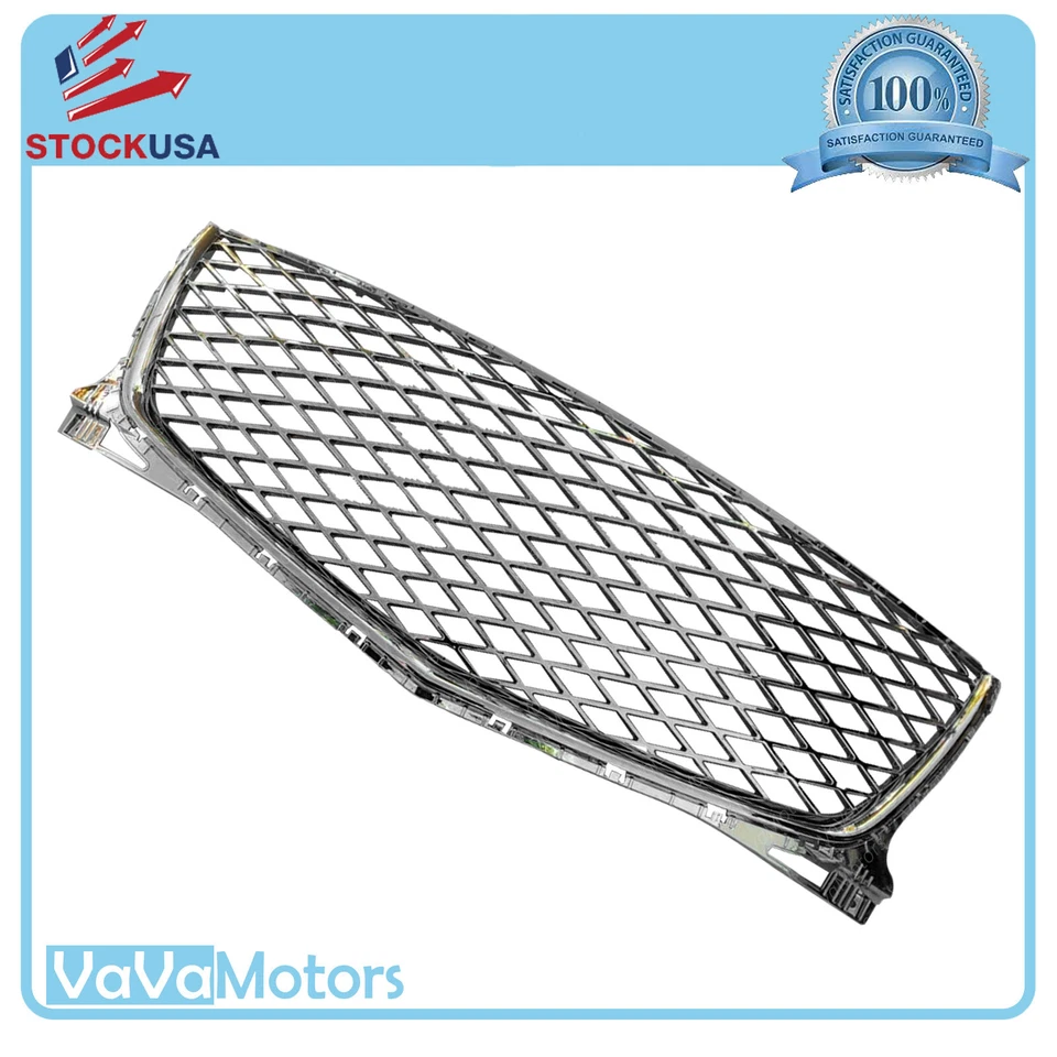 Se adapta a parachoques delantero Genesis GV80 2021 2023 parrilla superior conjunto ABS plateado Foto 3 de 3