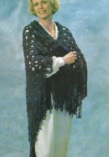 SPECIAL STITCH SHAWL WRAP WOMEN'S DIGEST SIZE CROCHET PATTERN INSTRUCTIONS