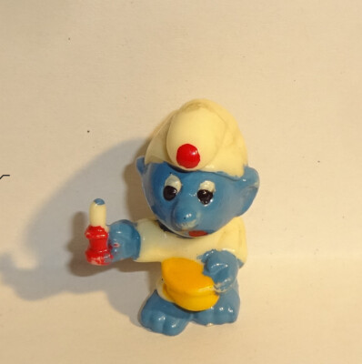 SMURF Blue Candle Lace Sleep Hat E. D. D. S. Smurfs 1983 Original