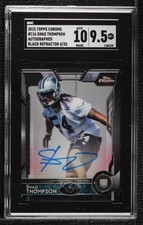 2015 Chrome Rookies Black Refractor 4/25 Shaq Thompson SGC 9.5 Mint+ Auto 0f0h