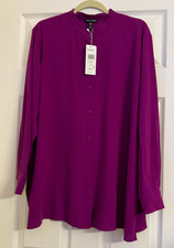 NWT $278 Eileen fisher Berry Bloom Silk Georg...