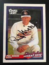 Phil Niekro Signed Autograph Baseball Card JSA Certified Atlanta Braves HOF