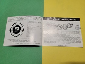 Dudes With Attitude (NES, 1990) Manual Only 