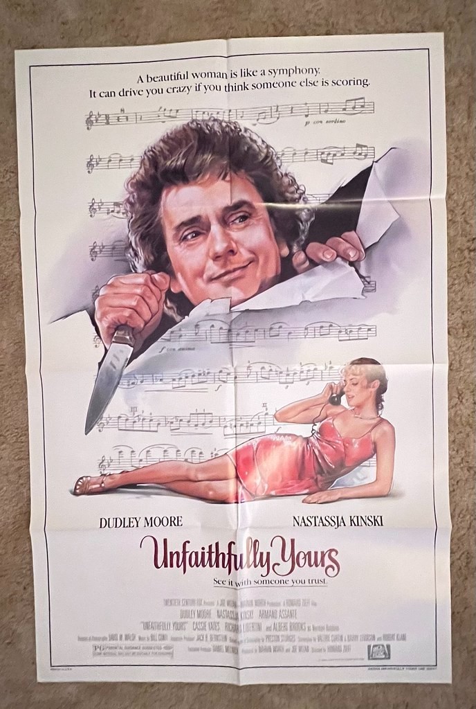 Unfaithfully Yours 1984 Movie Poster 27x41 Dudley Moore Armand Assante