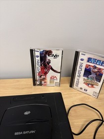 Sega Saturn MK-80000 Video Game Console Bundle with 2 Controllers Black