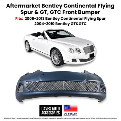 Aftermarket OE Style Facelift Front Bumper Cover Fits Bentley Flying Spur 2006 2