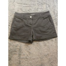 The Limited Womens Black Chino Shorts Cuffed Hem Size 4 Casual Summer Classic