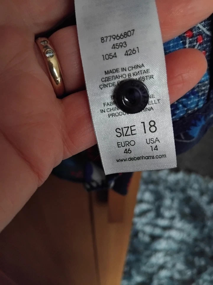 Mantaray ladies blouse blue 18 - Image 3 of 4