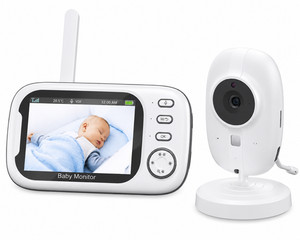 Babyphone mit Kamera 5" HD WLAN App Nachtsicht Gegensprechen Temperatur Sensor
