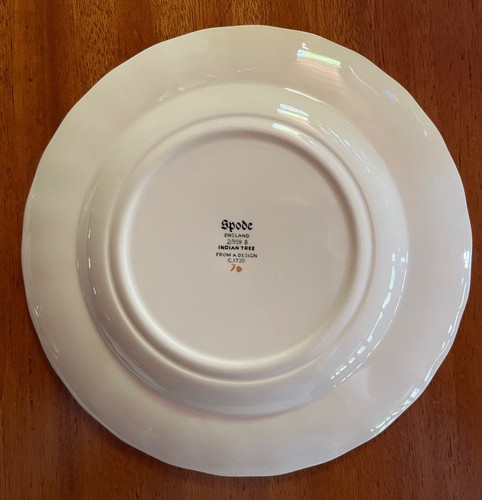 Set of 4 Spode INDIAN TREE Bread & Butter Appetizer Plates approx. 6.5” New Mark - Picture 4 of 4