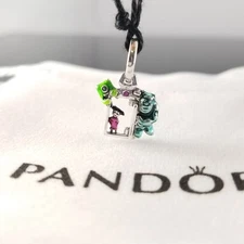 New Pandora Disney Pixar Monsters Inc. Door Silver Dangle Charm