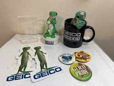 9 Vintage Geico Gecko Advertising Lot Collectibles