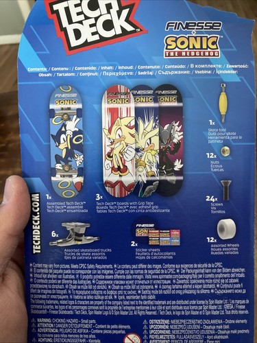 Tech Deck Finesse Sonic The Hedgehog 4 Pack Fingerboard Skateboard New Toy - Picture 10 of 10