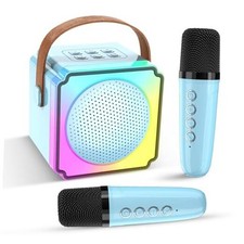 Mini Karaoke Machine for Kids and Adults,Portabletooth Karaoke Blue Square
