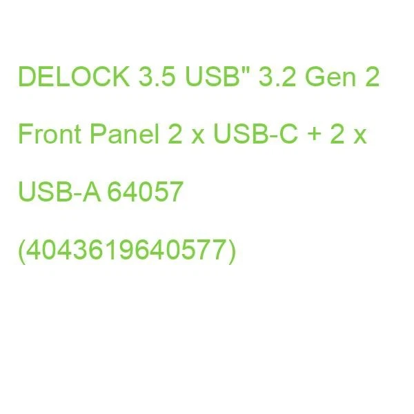 DELOCK 3.5 USB" 3.2 Gen 2 Front Panel 2 x USB-C + 2 x USB-A 64057 (4043619640577 - Bild 2 von 2