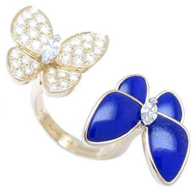 Van Cleef & Arpels Du Papillon Entree les doors 18K Yellow Gold ring #49 /292769