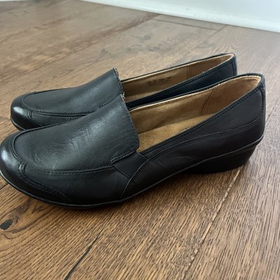 SOUL Naturalizer Natural Kacy Loafer Black Leather Comfort Loafer Slip On Dress