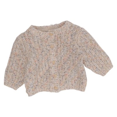 H&M, Strickjacke, Unisex (Kinder), Größe: 50, Weiß, Baumwolle/Acryl #ggS