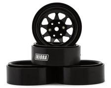 Injora 1.3" Stamped Steel Micro Rock Crawler Beadlock Wheels [INJYQW-1312BK]