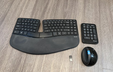 Microsoft Sculpt Ergonomic Keyboard Mouse  Numeric Pad-Set with USB Dongle