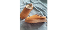 Steve Madden Women's Tan Suede Lined Platform Slippers size 10