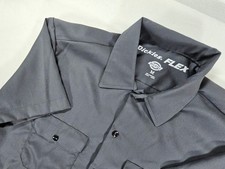 Dickies Flex Short Sleeve Twill Work Shirt - Slim Fit. Gray Size M. NWT