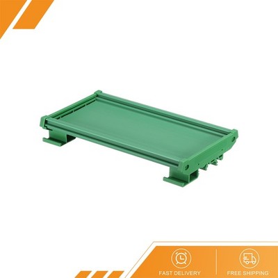 DIN Rail Mount Carrier for 240mm x 72mm PCB Housing Bracket, Green