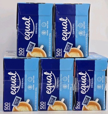 Equal 2500 Count Zero Calorie Sweetener Sugar Substitute Diabetics Keto 5x500