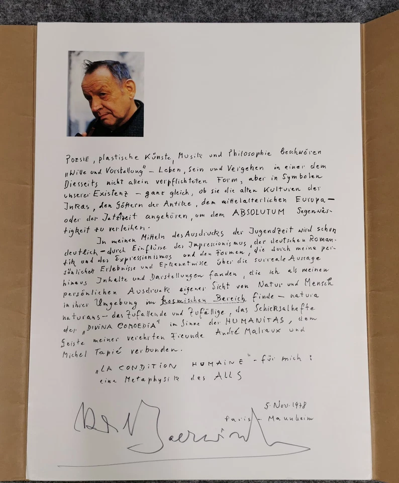 RUDI BAERWIND Kunstmappe mit 18 Werken 1929-1977 handsigniert 15 Kunstdrucke - Bild 4 von 4