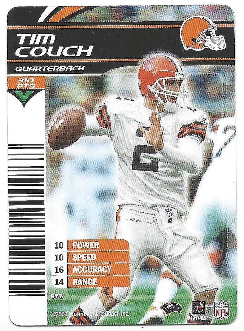 Tim Couch 2002-03 NFL Showdown #077 Cleveland Browns