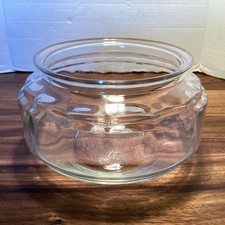Vintage Mid Century Clear Glass 9.5" Fish Bowl / Terrarium / Turtle Fairy Garden
