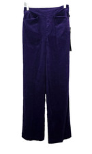 DG2 Diane Gilman Velvet Straight Leg 4-pocket Pants Purple 4
