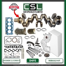 ELANTRA TUCSON 1.6 CRDI D D4FE CRANKSHAFT MAIN BIG END BEARINGS SET REBUILD KIT