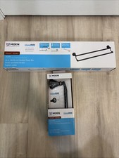 Moen Hilliard Double Towel Bar and Pivoting Paper Holder MY2722BRB MY2708BRB