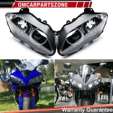 Black Headlight Headlamp Assembly For 2007 2008 Yamaha YZF R1 YZF-R1 YZFR1 07-08