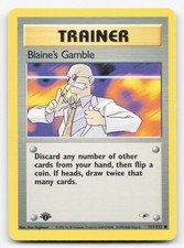 Blaine's Gamble 121/132 - HP Common 1st Edition - Gym Heroes