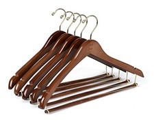 Wooden Hangers Beautiful Sturdy Suit Curved Hangers Great for Travelers 5
