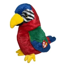 TY Beanie Buddy - JABBER the Parrot (9 inch) - MWMT's Stuffed Animal Toy