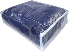 Clear Vinyl Zippered Blanket Storage Bags 15x18x5 Inch set of 5 Large, White