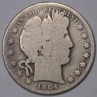 1904-S Barber 90% Silver Half Dollar (Good Details) Semi Key Date