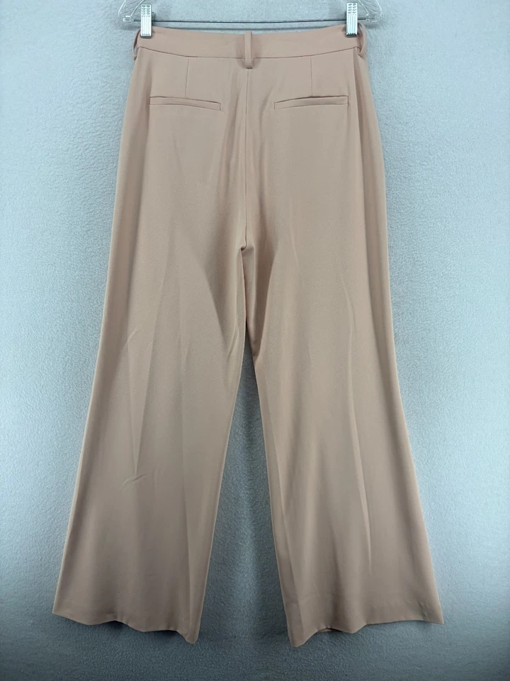 Pantalones ALICE + OLIVIA 4 Empleados Dylan Cintura Alta Pierna Ancha Forrado Pantalón Rosa EE. UU. Foto 2 de 4